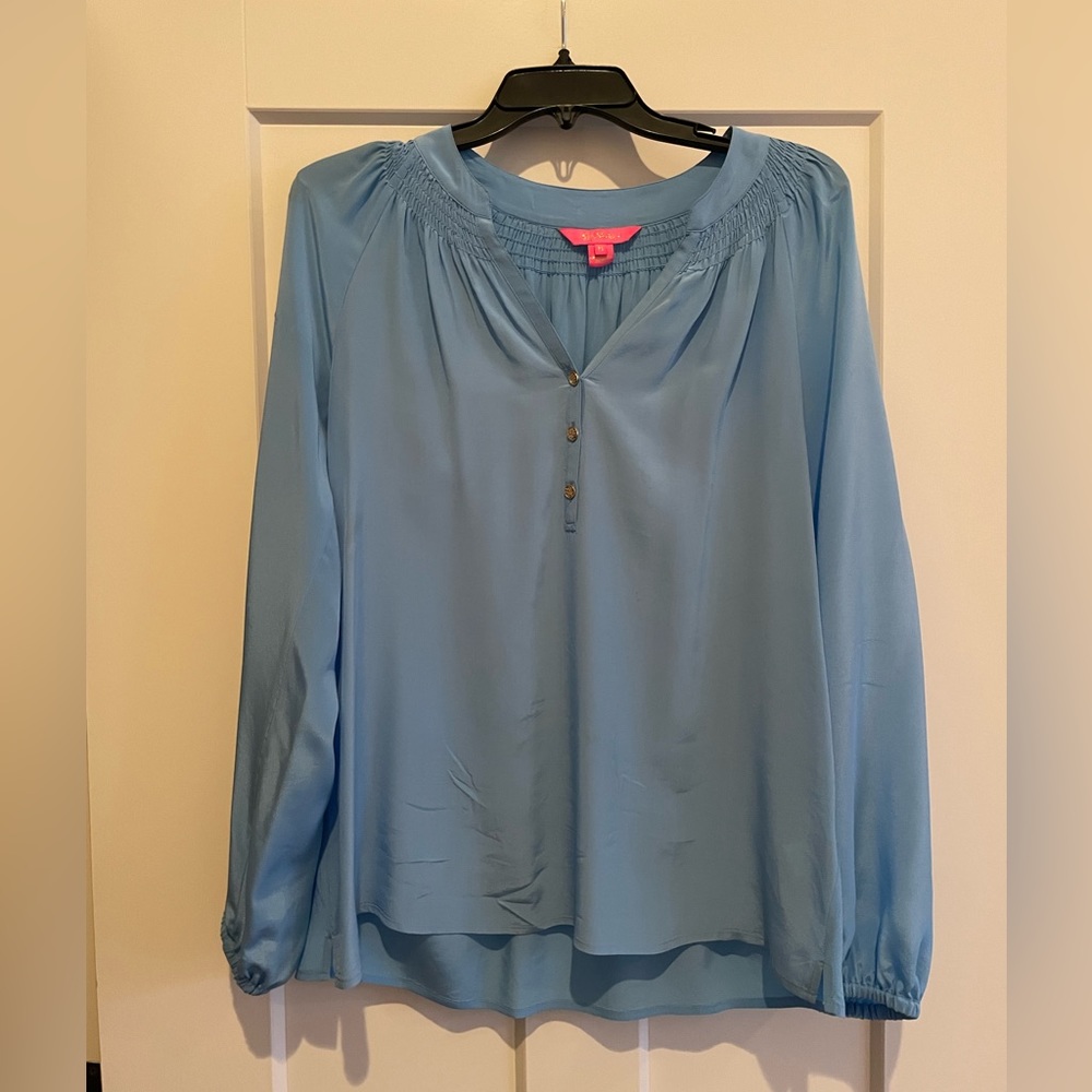 EUC 100% Silk Elsa blouse
